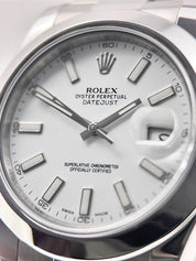 Rolex Datejust II Stainless Steel 41mm White Dial Automatic Men’s Watch 116300