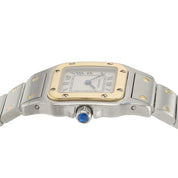 Cartier Santos Galbee Silver Dial Gold & Steel 24mm Quartz Women's Watch 1567