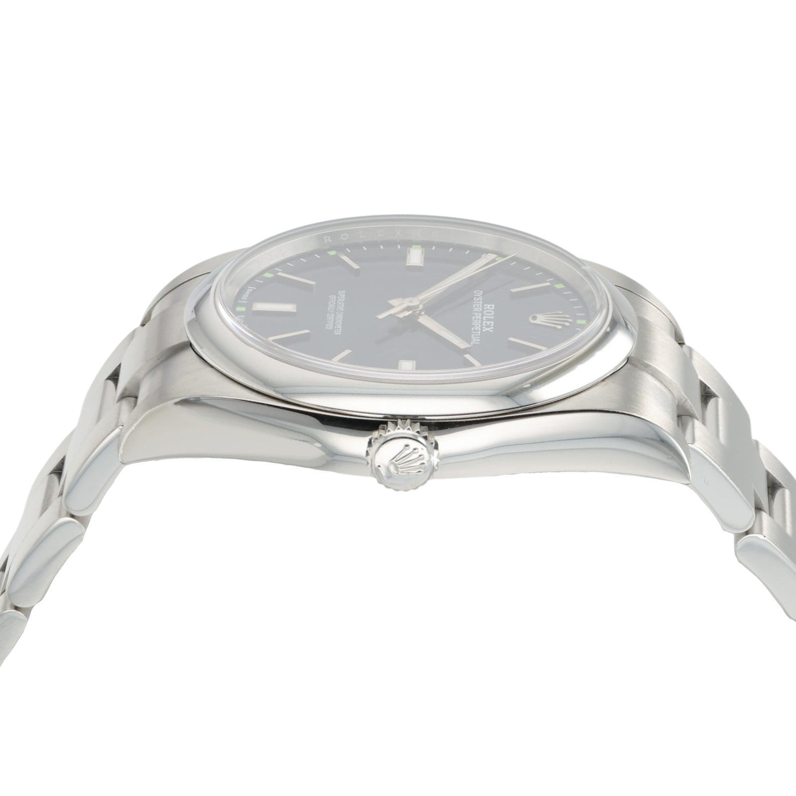 Rolex Oyster Perpetual Blue Dial Stainless Steel 39mm Automatic Mens 114300