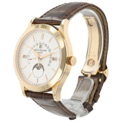 Patek Philippe Perpetual Calendar Silver Dial 18k Rose Gold 39.5mm Mens 5496R001