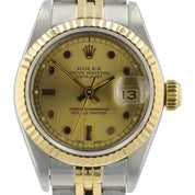 Rolex Lady Datejust Gold & Steel Champagne Dial 26mm Automatic Womens 69173