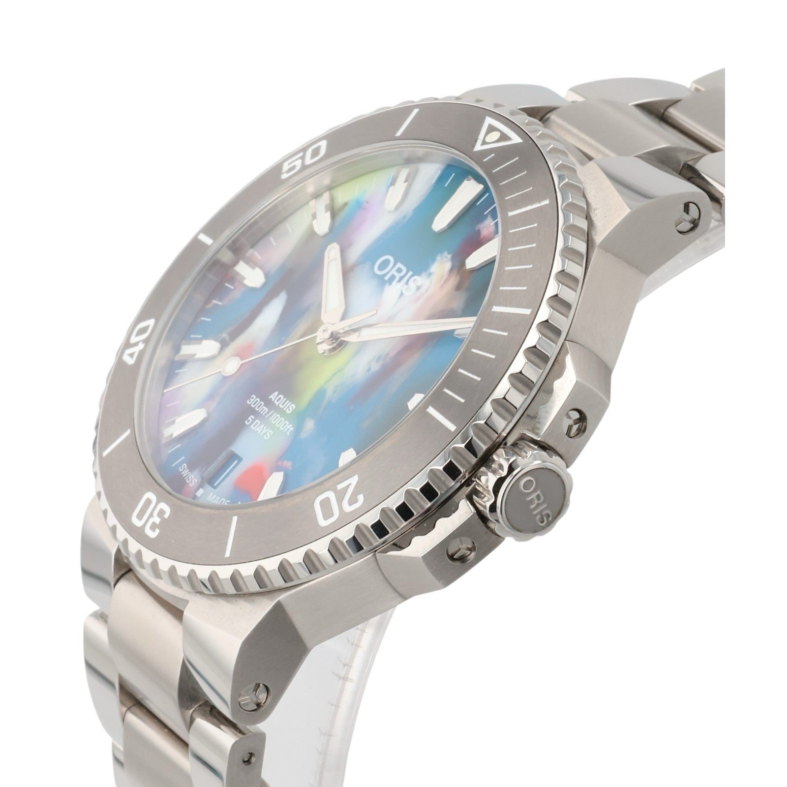Oris Aquis Date Upcycle Stainless Steel Multicolor Dial 43mm Auto Watch 7790