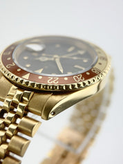 Rolex GMT Master Rootbeer 18k Gold Brown Dial 40mm Automatic Watch 16718