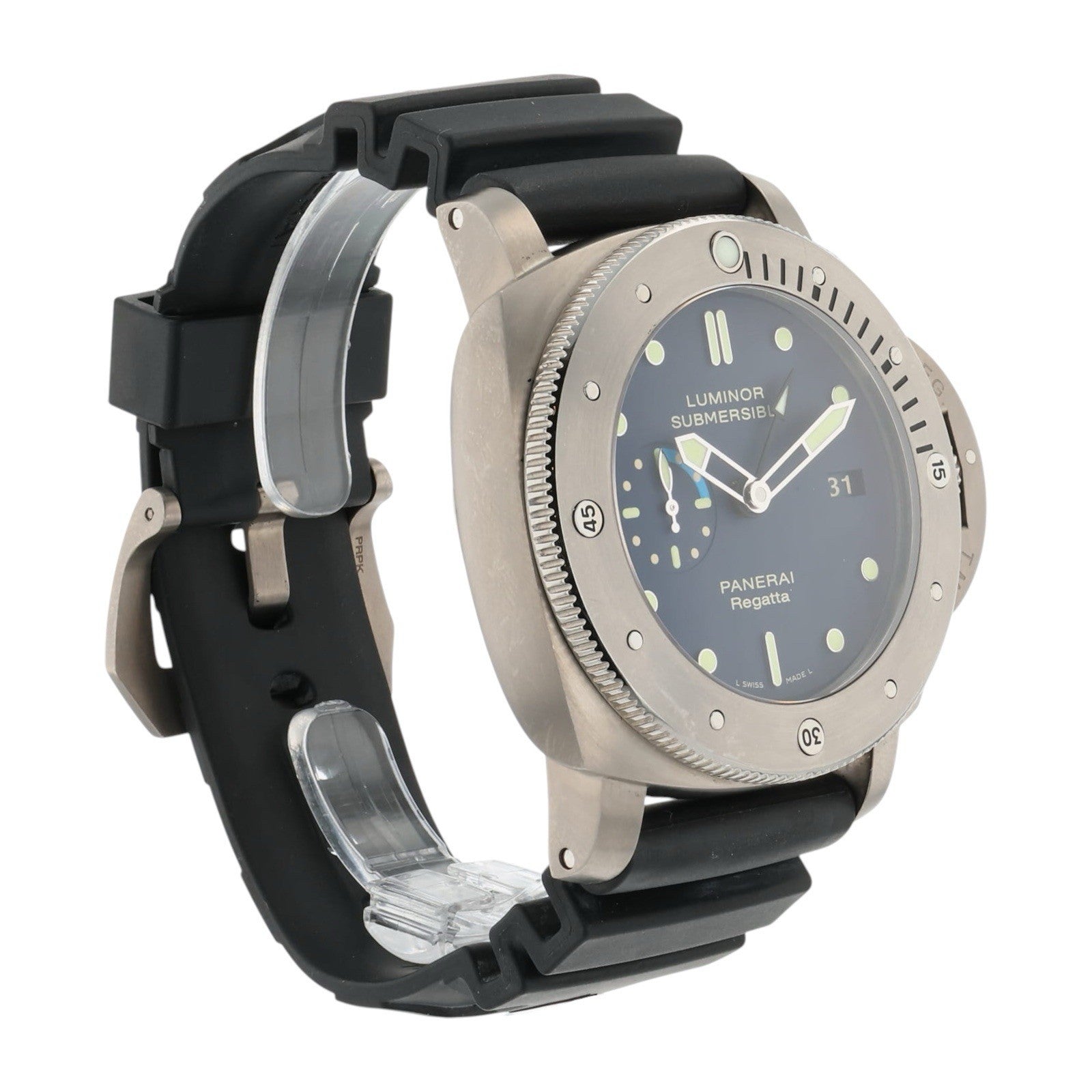 Panerai Luminor Titanium Blue Dial 47mm Automatic Movement Mens Watch PAM00371