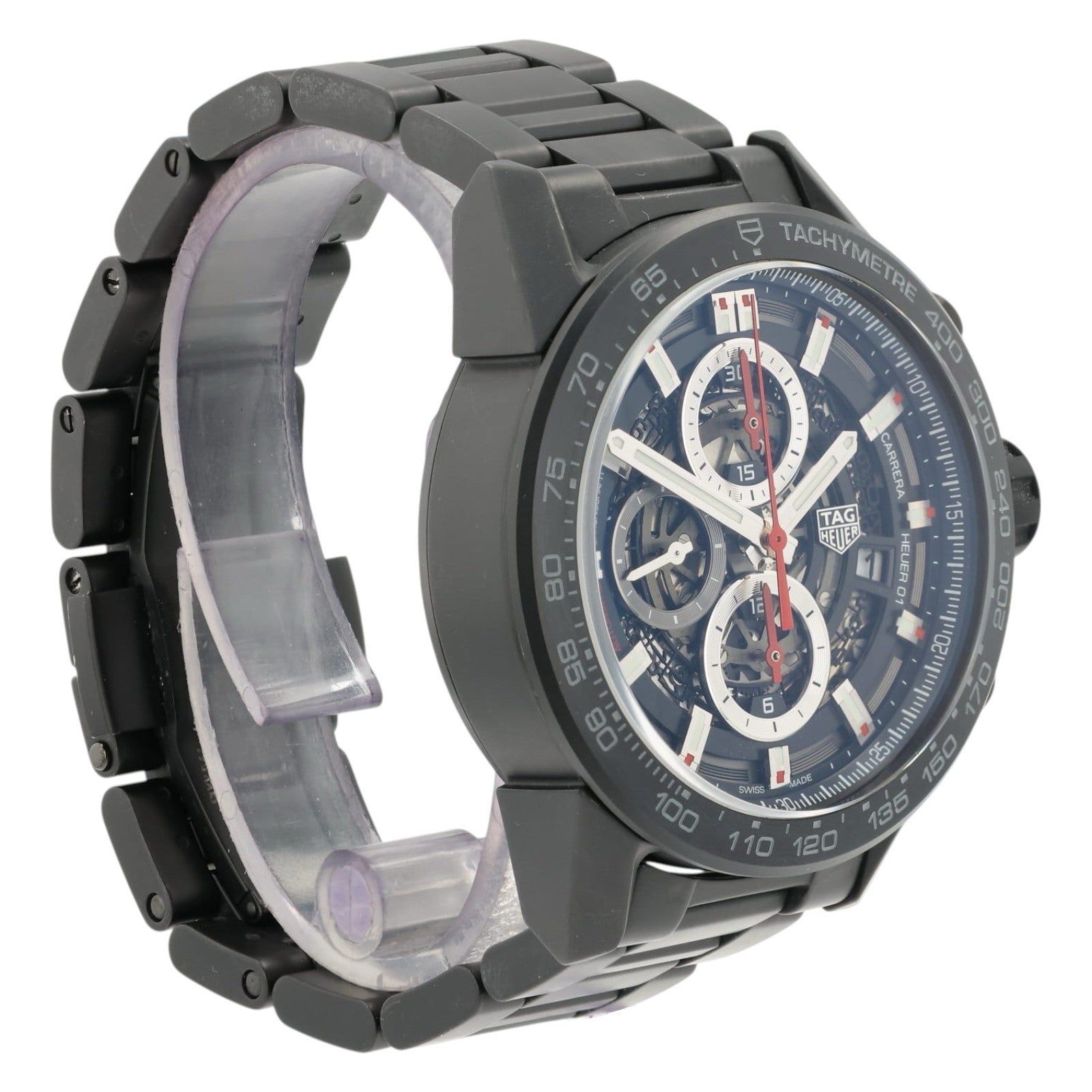 Tag Heuer Carrera Calibre Black Dial Ceramic 43mm Automatic Men's Watch CAR2090