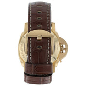 Panerai Luminor 8 Day GMT Brown Dial 18k Rose Gold 44mm Manual Wind PAM00289