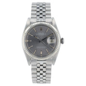 Rolex Datejust Grey Dial Stainless Steel 36mm Automatic Men’s Watch 1601