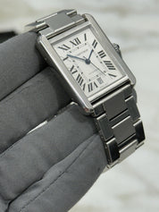 Cartier Tank Solo Date XL Roman Stainless Steel 31mm Automatic Men’s Watch 3515