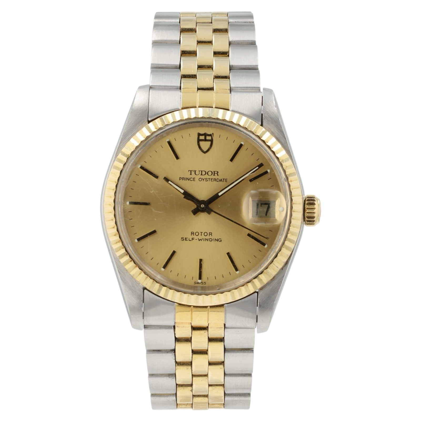 Tudor Prince Oysterdate Champagne Dial Gold & Steel 34mm Automatic Men’s 75203N