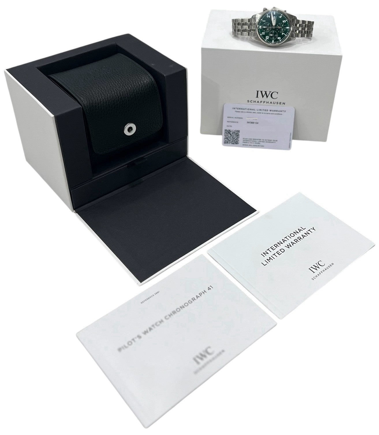 IWC Pilot Stainless Steel Green Dial 41mm Automatic Movement Men's Watch IW38804