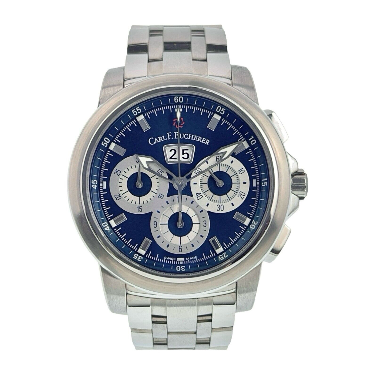 Carl F. Bucherer Patravi Stainless Steel Blue Dial 45mm Automatic Men’s 10624.08