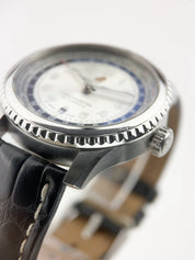 Breitling Stainless Steel Silver Dial 43mm Automatic Movement Men's Watch AB3521