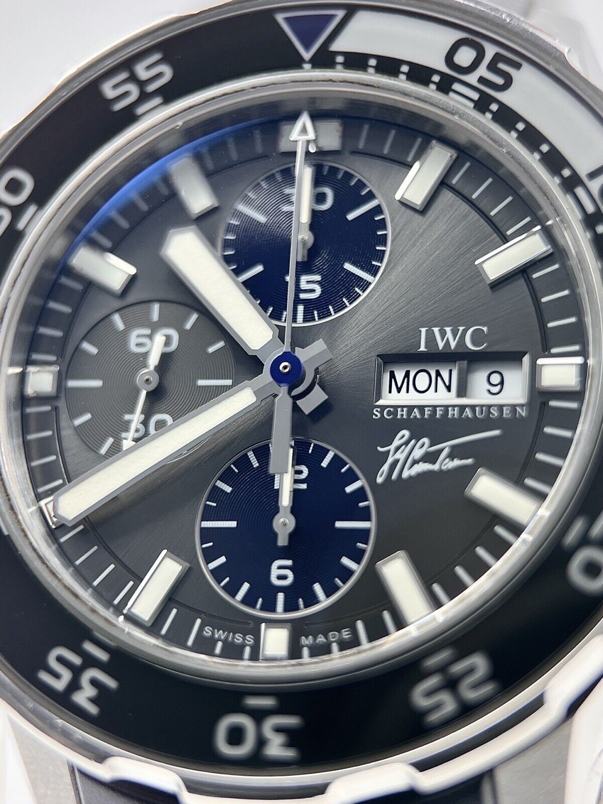 IWC IW376706 Aquatimer Chronograph Men's Steel Automatic Watch Coustean Tribute