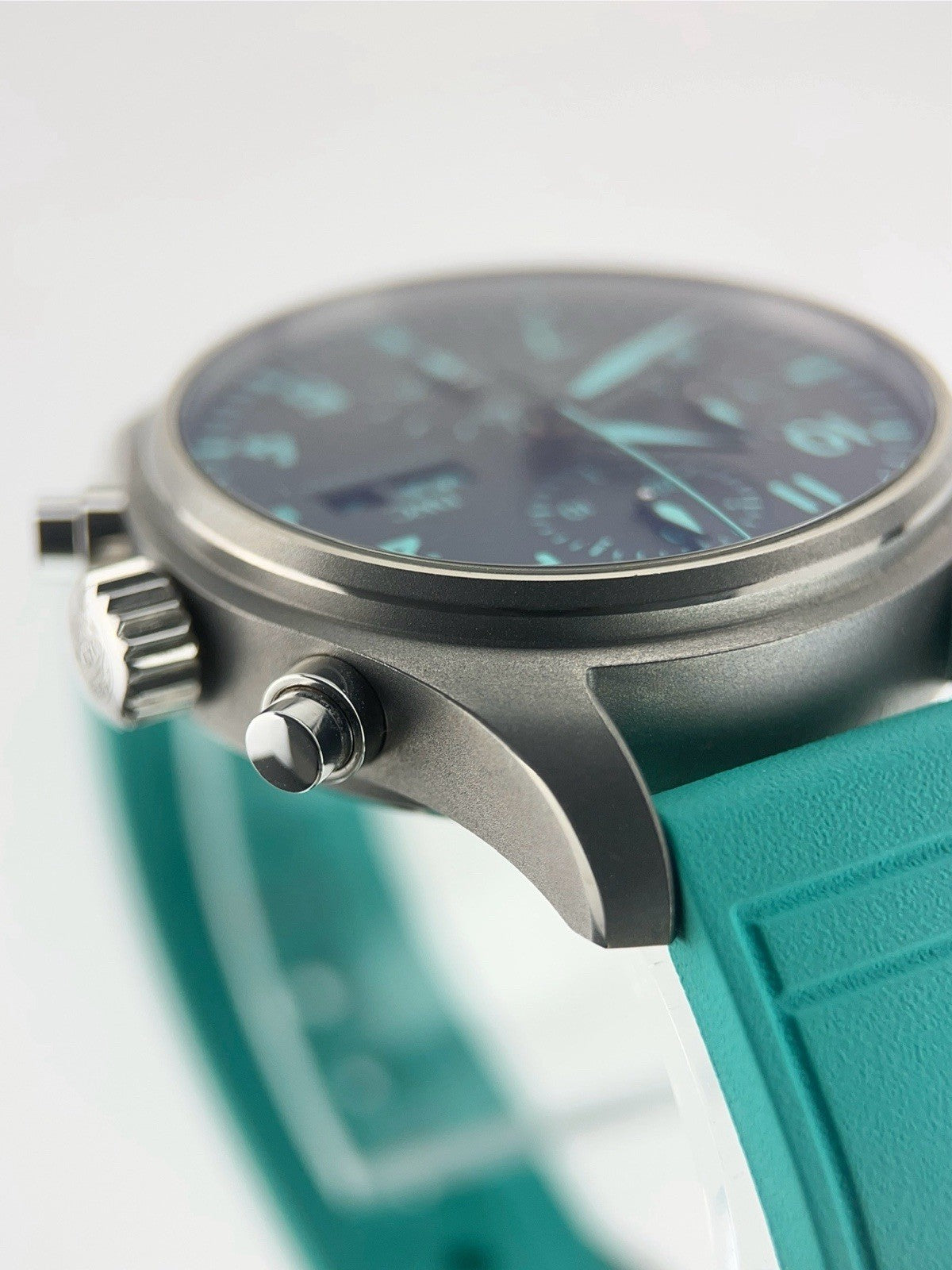 IWC Petronas Pilot Chronograph Titanium Black Dial 41mm Watch IW388108