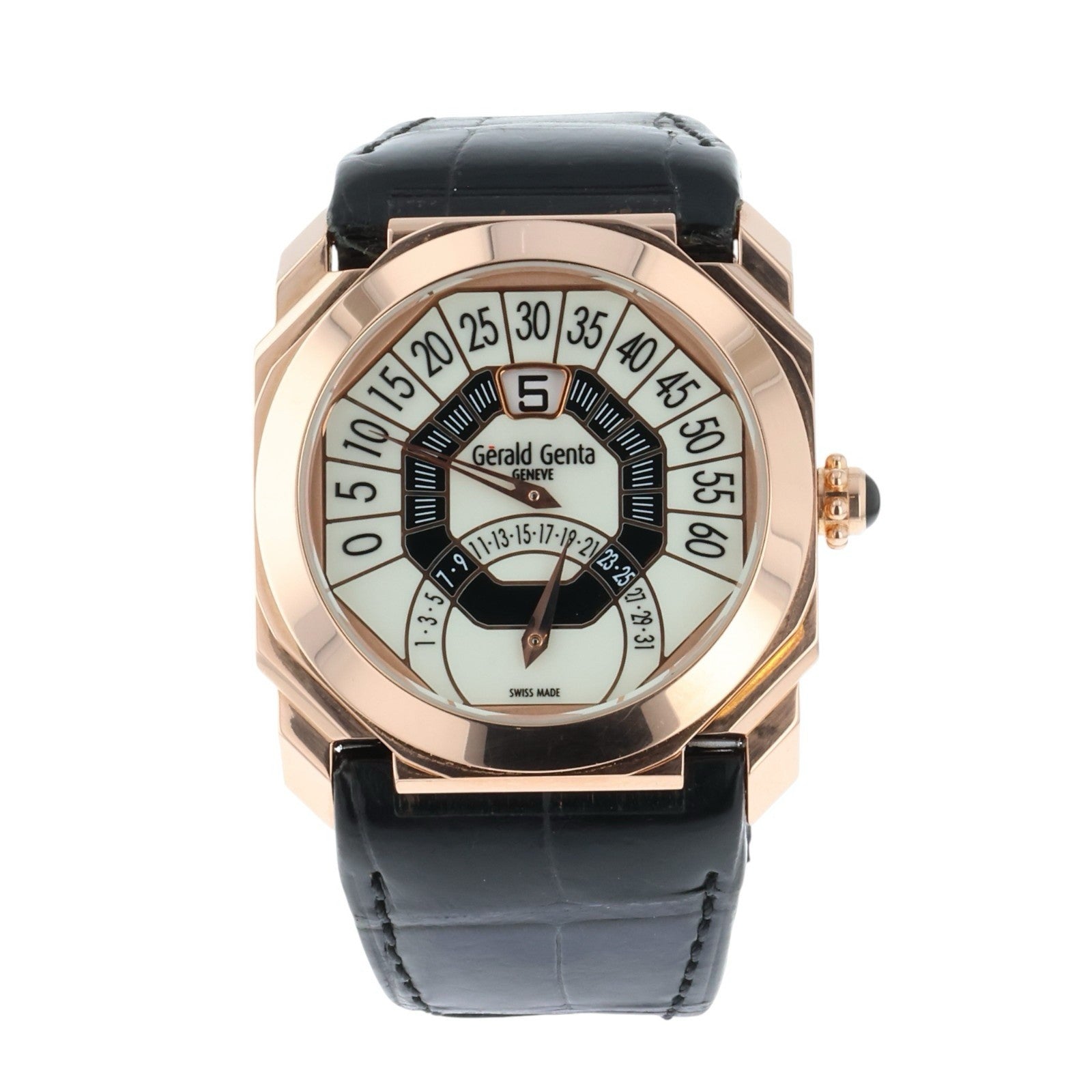 Gerald Genta Octo Bi-Retrograde 18k Rose Gold 43mm Men's Watch OBR.Y.50