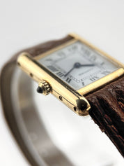 Cartier Tank Quartz 18k Yellow Gold Quartz Movement Watch White Dial 20.5 mm