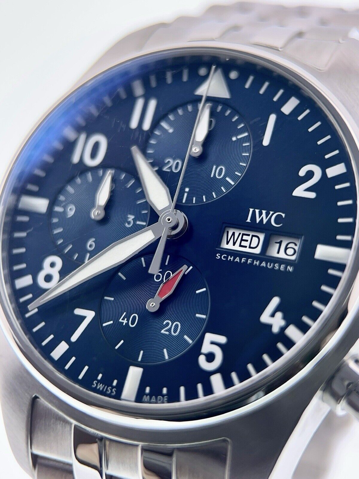 IWC Pilot Chronograph Stainless Steel Blue Dial 41mm Automatic Men’s IW388102