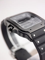 Cartier Santos Stainless Steel Black Dial 39.8 Automatic Mens Watch WSSA0039