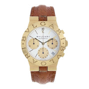 Bulgari Diagono 18k Yellow Gold White Dial 35mm Automatic Men’s Watch CH35G
