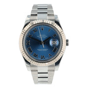 Rolex Datejust II Stainless Steel Blue Dial 41mm Automatic Mens Watch 116334