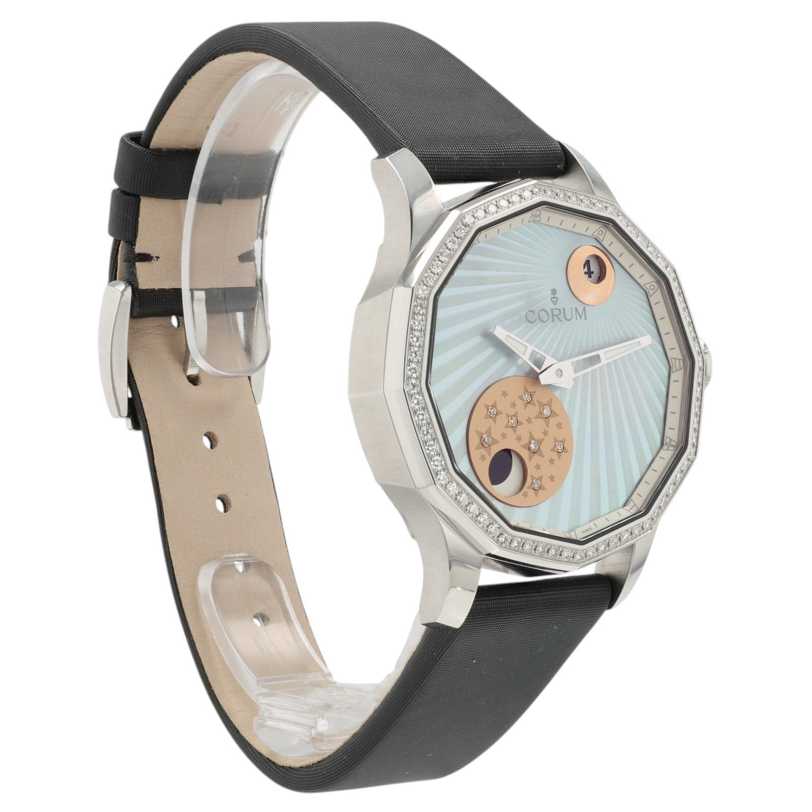 NEW Corum Admirals Cup Legend Mystery Moon Blue Dial Steel 38mm Auto A384/03116
