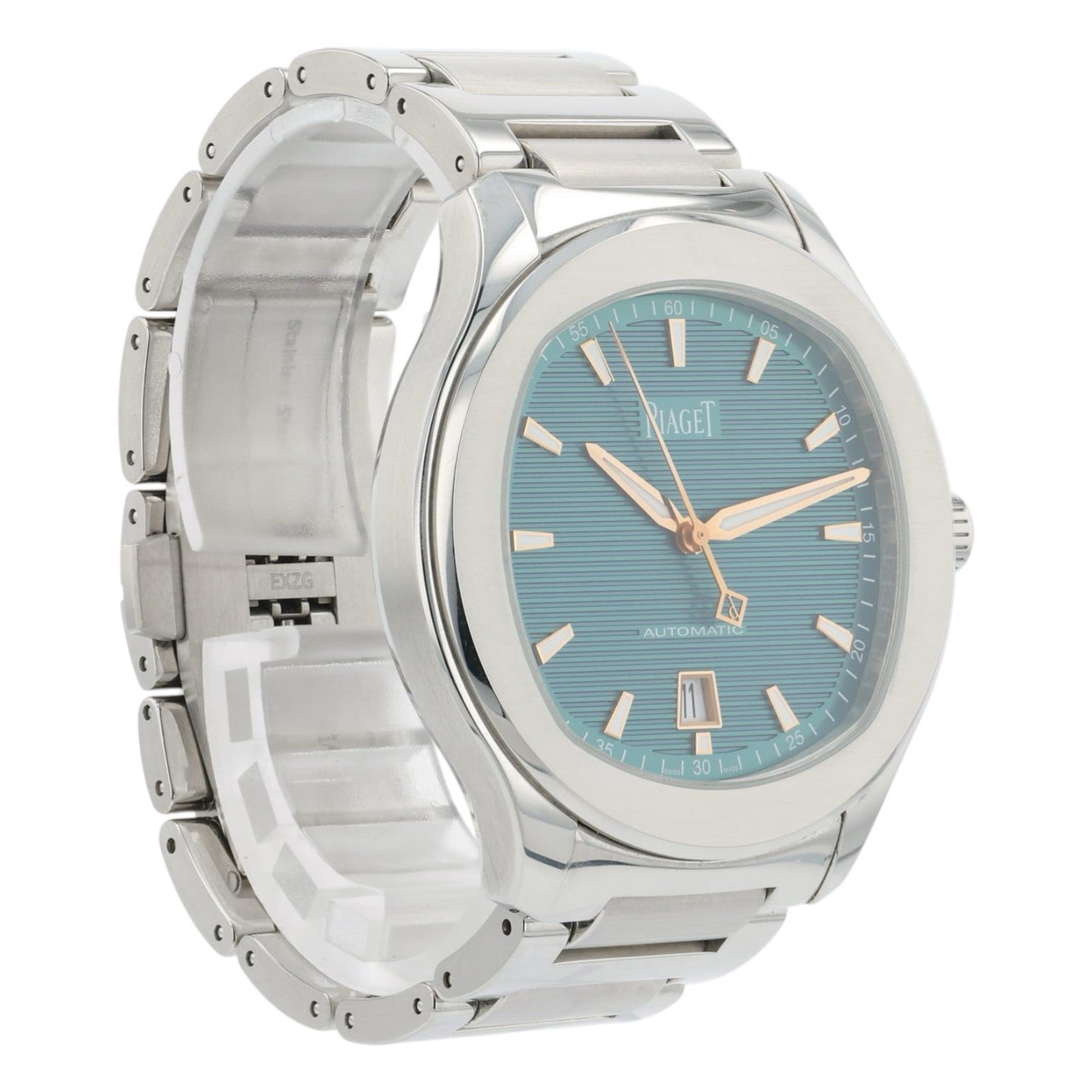 Piaget Polo Stainless Steel Green Dial 42mm Automatic Mens Watch G0A45005