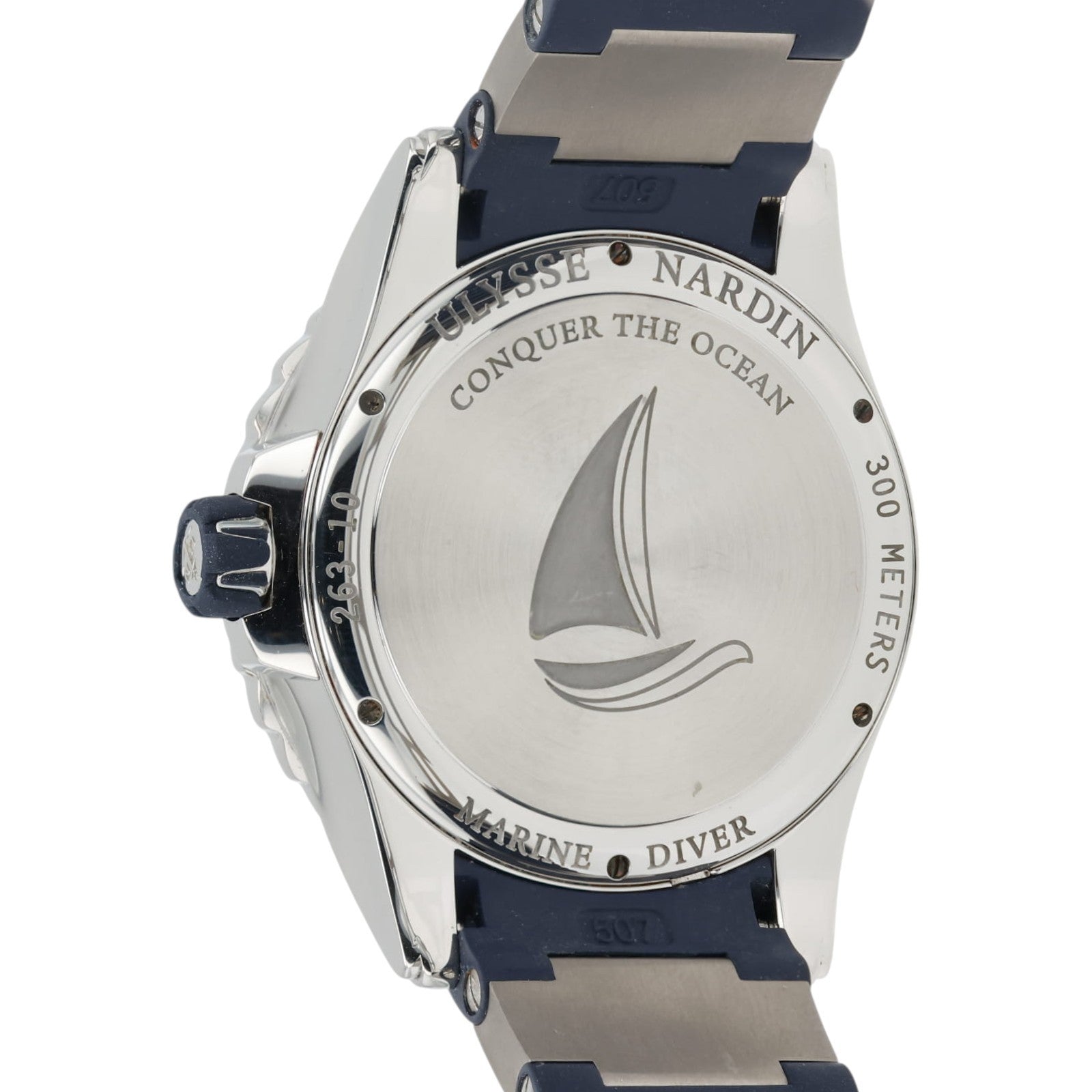 Ulysse Nardine Marine Diver Blue Dial Stainelss Steel 44mm Automatic Mens 263-10
