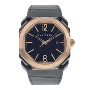 Bulgari Octo 18k Rose Gold Black Dial 41mm Automatic Men’s Watch BGOP41SG