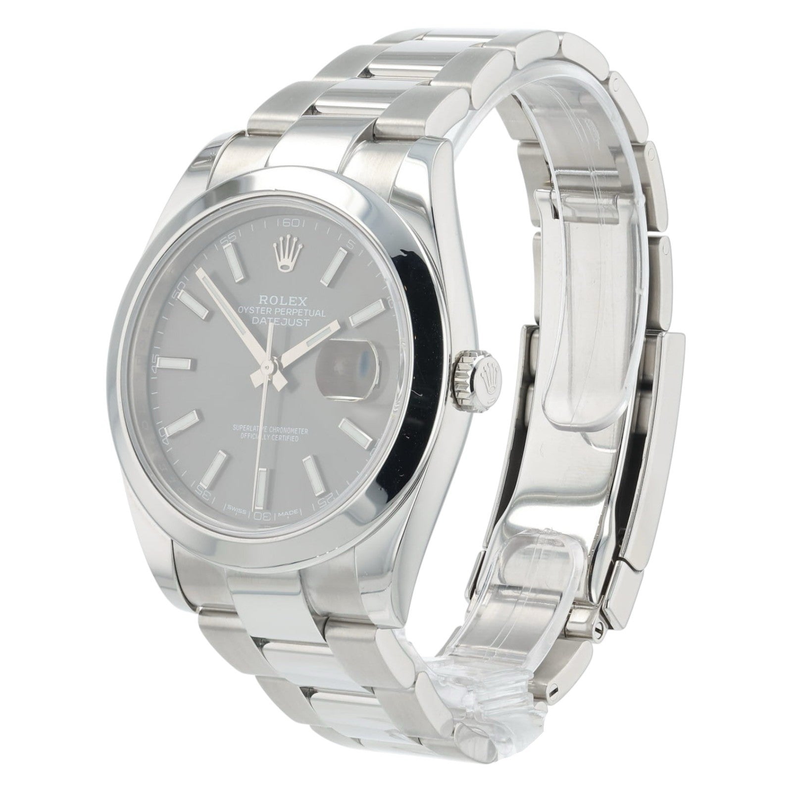 Rolex Datejust Stainless Steel Gray Dial 41mm Automatic Movement Men’s 126300