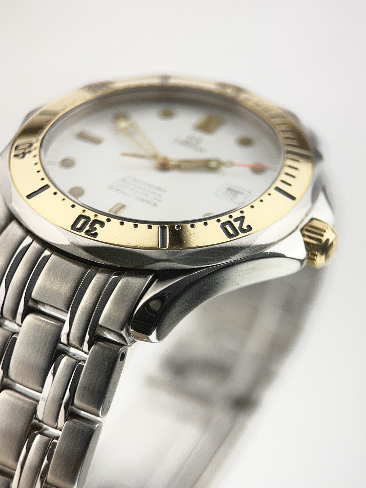 Omega Seamaster Gold & Steel White Dial 41mm Automatic Men's Watch 2352.20