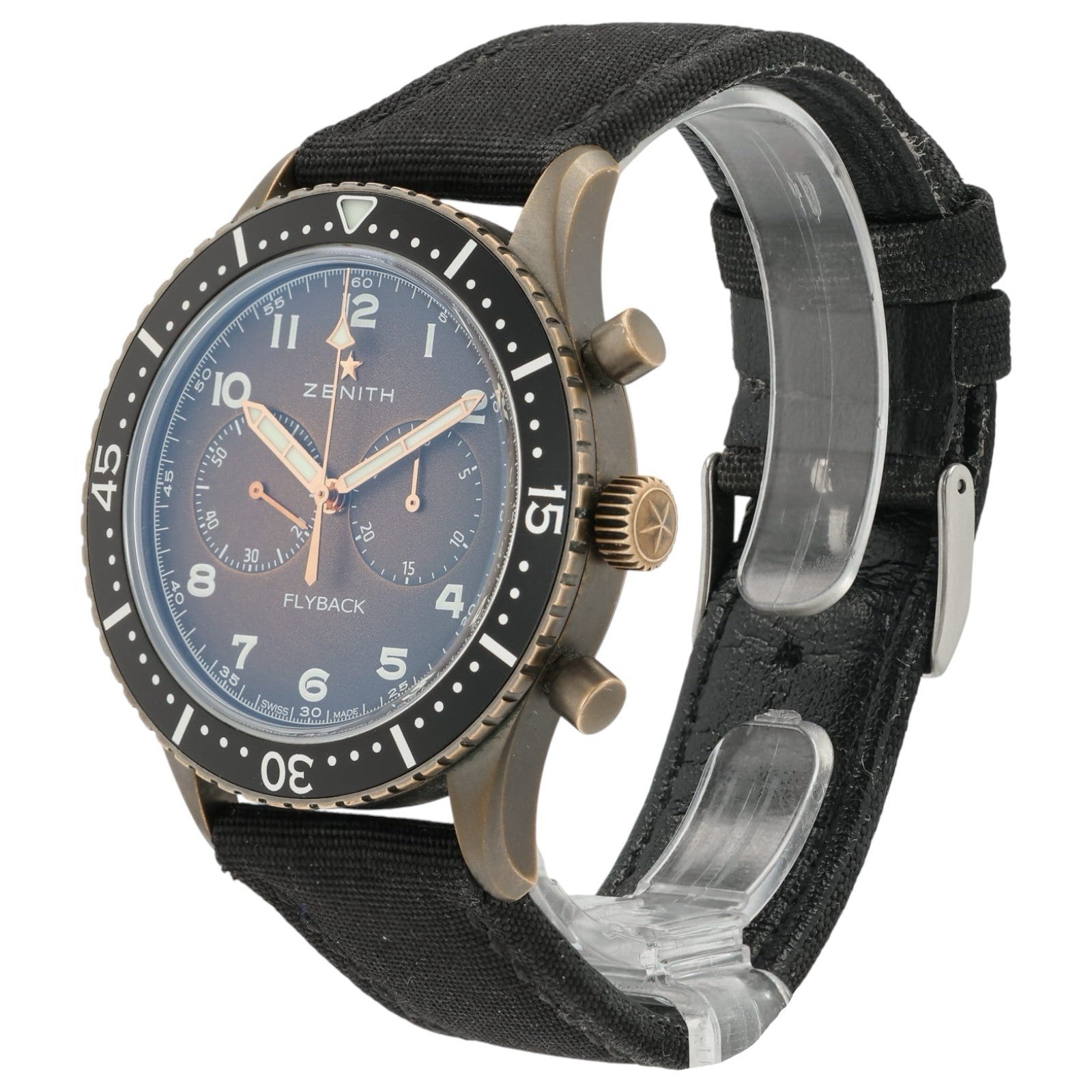Zenith Pilot Chronometro Flyback Brown Dial Bronze 43mm Automatic 29.2240.405
