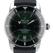 Breitling SuperOcean Green Dial Stainless Steel 42mm Automatic Mens Watch AB2010