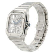 Cartier Santos Skeleton Dial Stainless Steel 39.8mm Manual Wind Mens WHSA0015