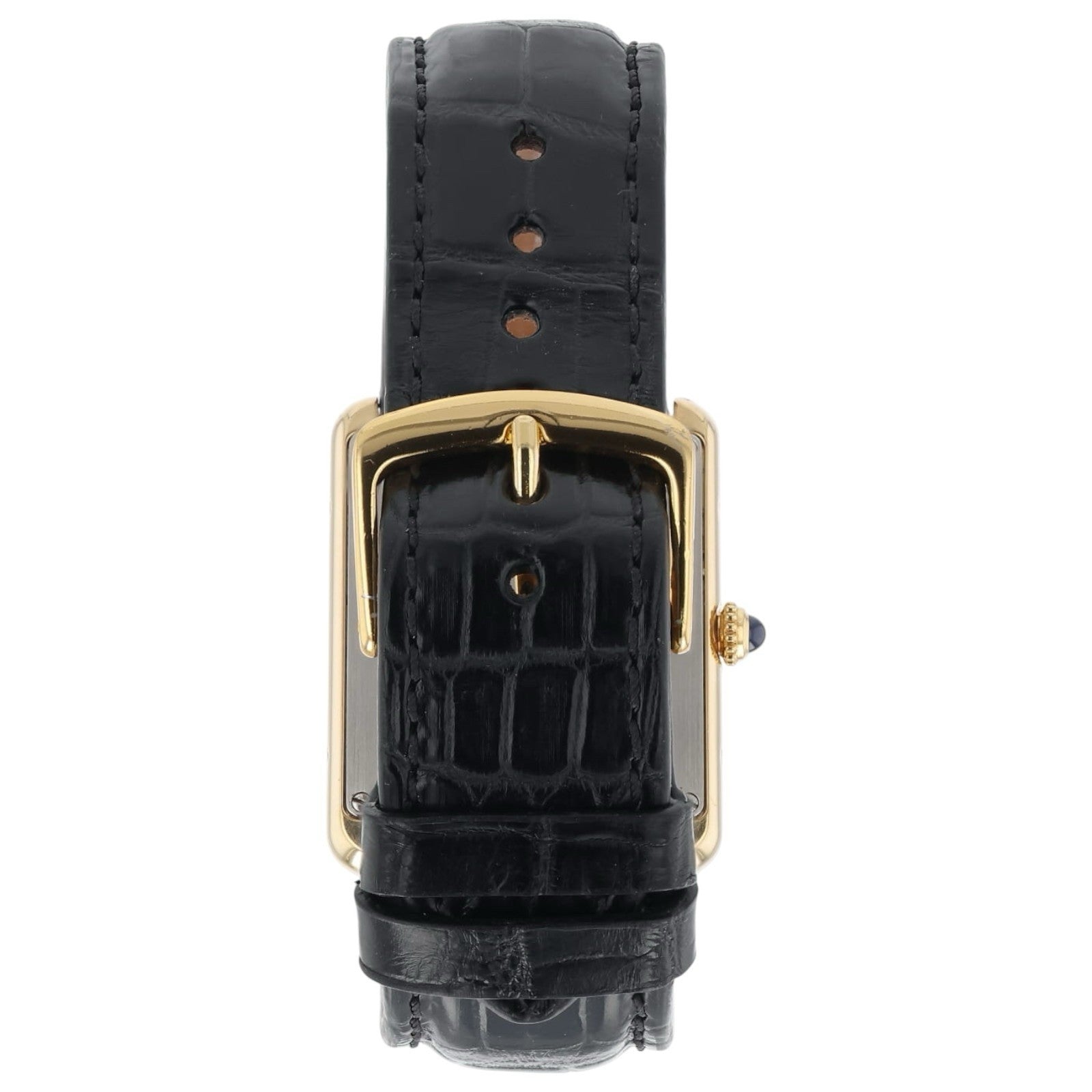 Cartier Tank Solo 18k Yellow Gold Silver Dial 27mm Quartz Men's Watch W5200004