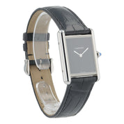 2025 Cartier Tank Stainless Steel Black Dial 25mm Quartz Men’s Watch WSTA0072