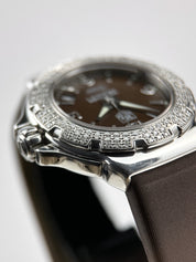 Tag Heuer Ladies Formula 1 Brown Dial Diamond Bezel Quartz Watch WAC1217-0
