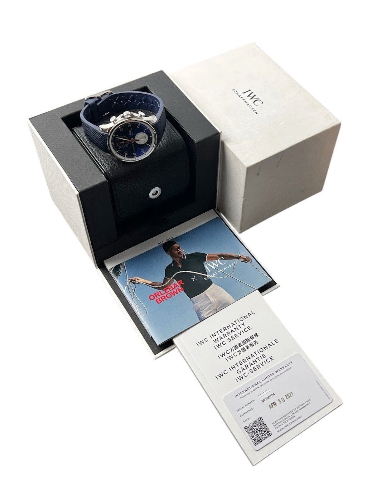 IWC Portugiesser Blue Dial Stainless Steel 44mm Automatic Men’s Watch IW390704