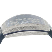 Franck Muller Vanguard Diamond Steel Blue Dial 45mm Automatic Mens V45SCDT