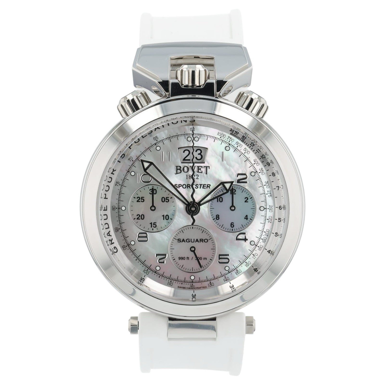 NEW 2025 Bovet Sportster Saguaro Steel Mother Of Pearl Dial 46mm Auto SP0432