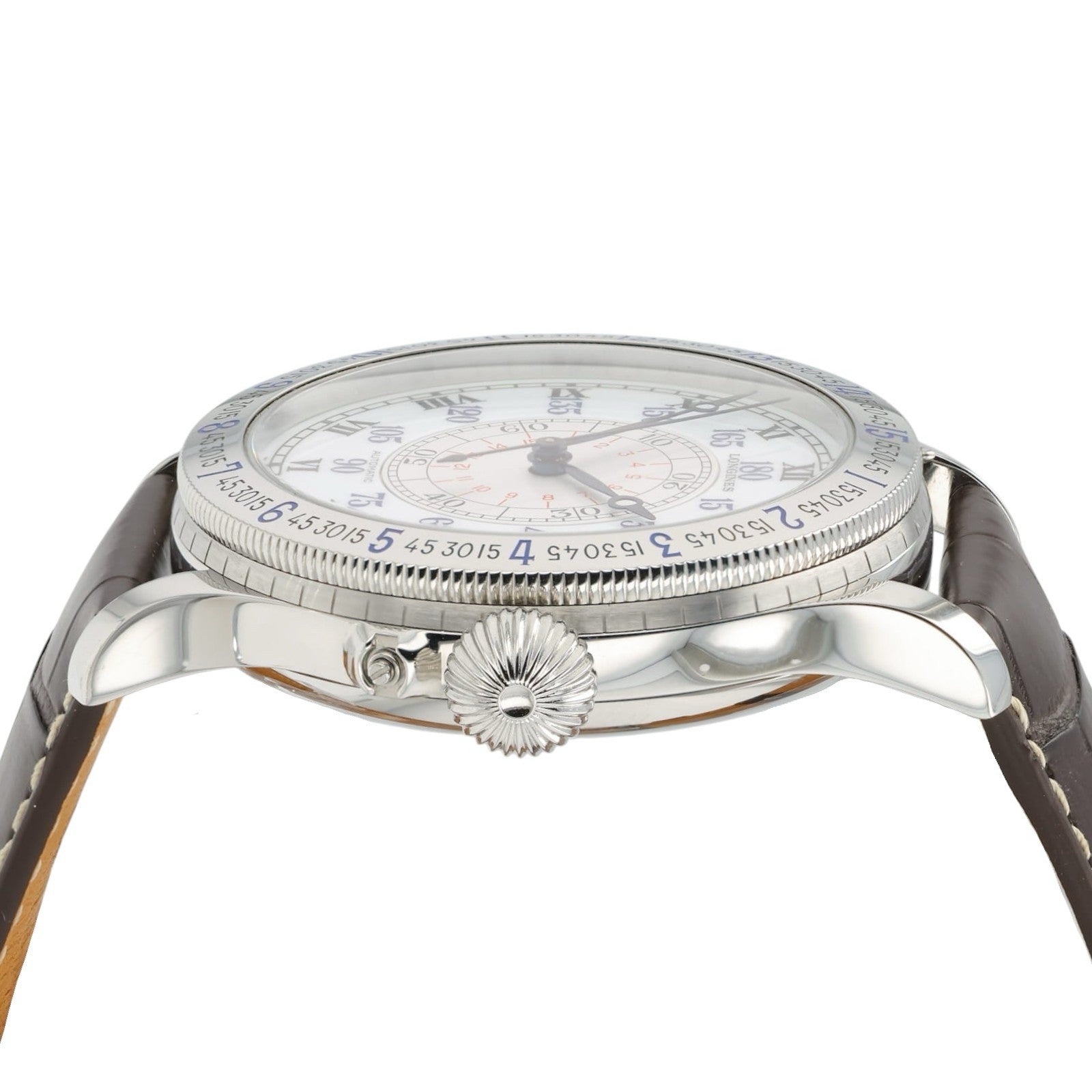 Longines Lindbergh White Dial Stainless Steel 47.5mm Automatic Mens L2.678.4