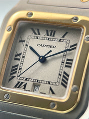 Cartier Santos Galbee Gold & Steel Off White Dial Quartz Unisex Watch 187901