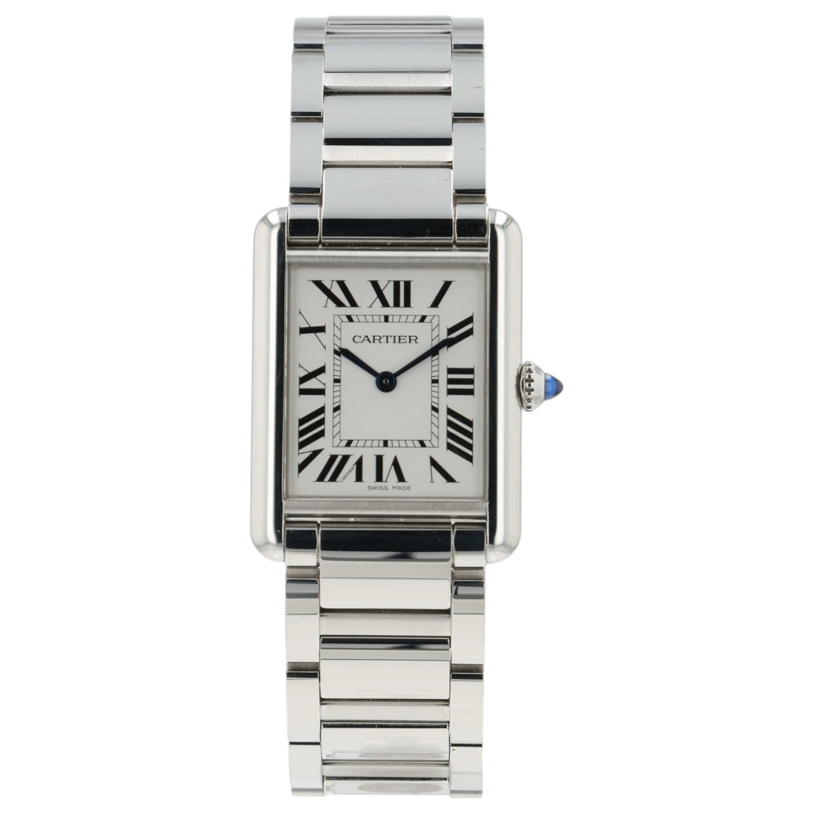 Cartier Tank Must Silver Dial Stainless Steel 26mm Quartz Unisex Watch WSTA0052