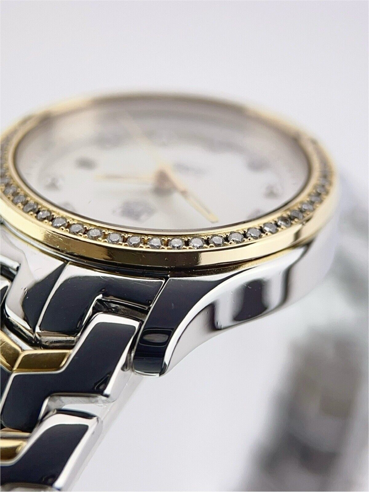 Tag Heuer Link Gold/Steel Mother Of Pearl Dial 28mm Quartz Womens Watch WJF1354