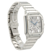 Cartier Santos Skeleton Dial Stainless Steel 40mm Manual Mens Watch WHSA0007