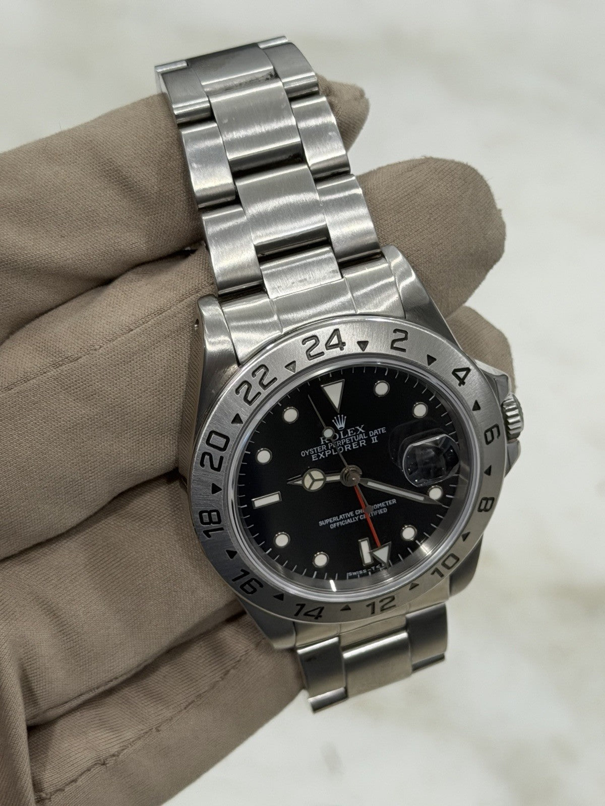 Rolex Explorer II Stainless Steel Black Dial 40mm Automatic Men's Watch 16570