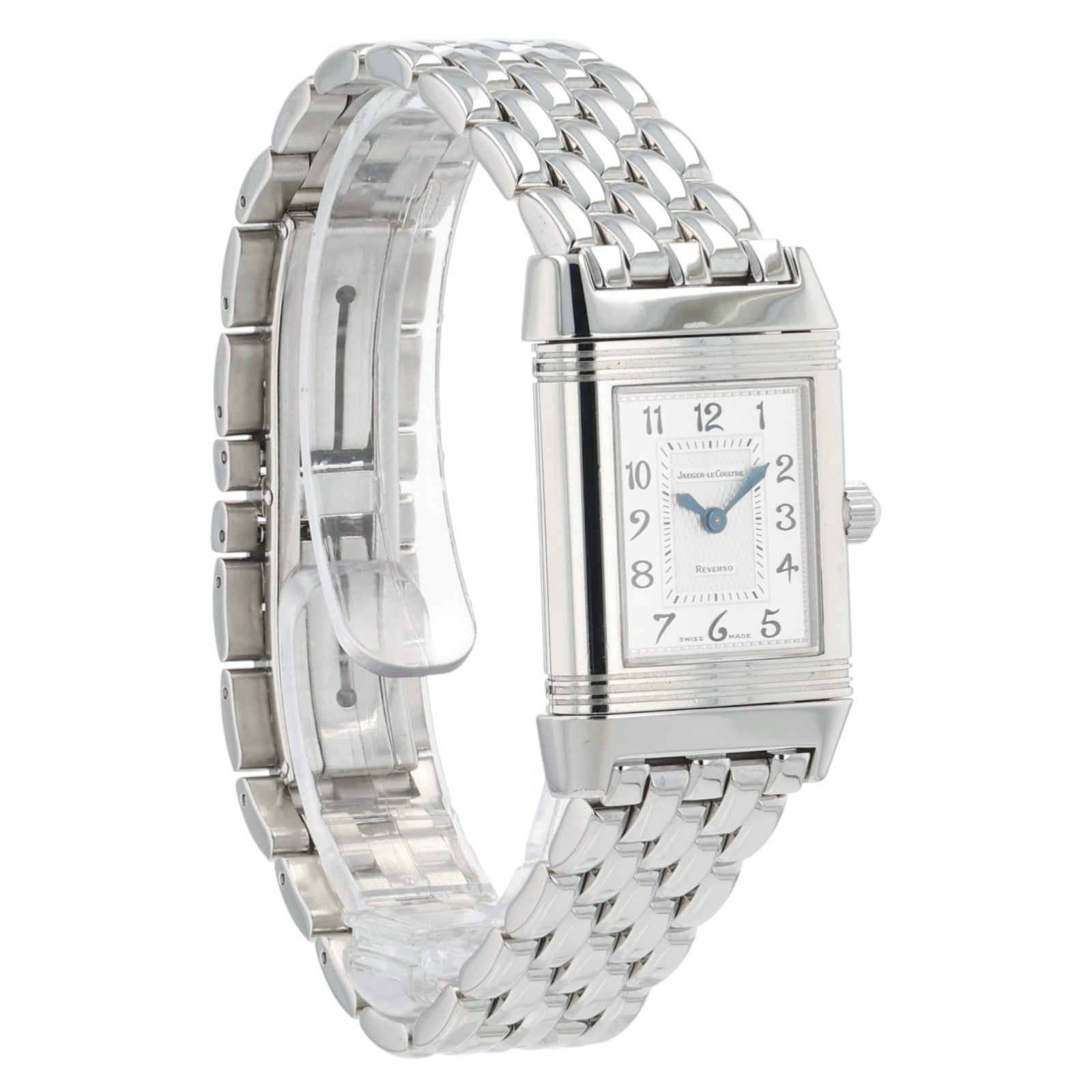 Jaeger LeCoultre Reverso Duetto Silver MOP Dial Steel 20mm Watch Q2668120