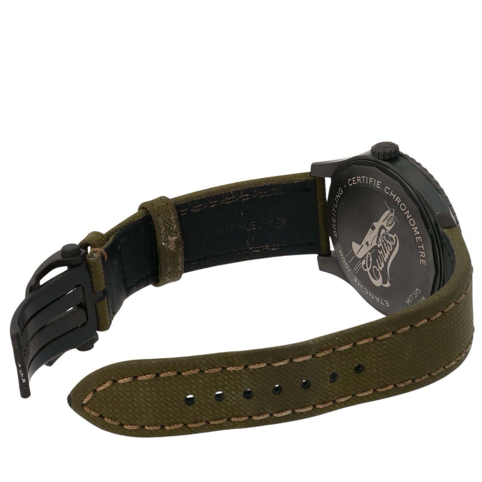 Breitling Aviator Blacksteel Case Green Dial 41mm Automatic Movement Mens M17315