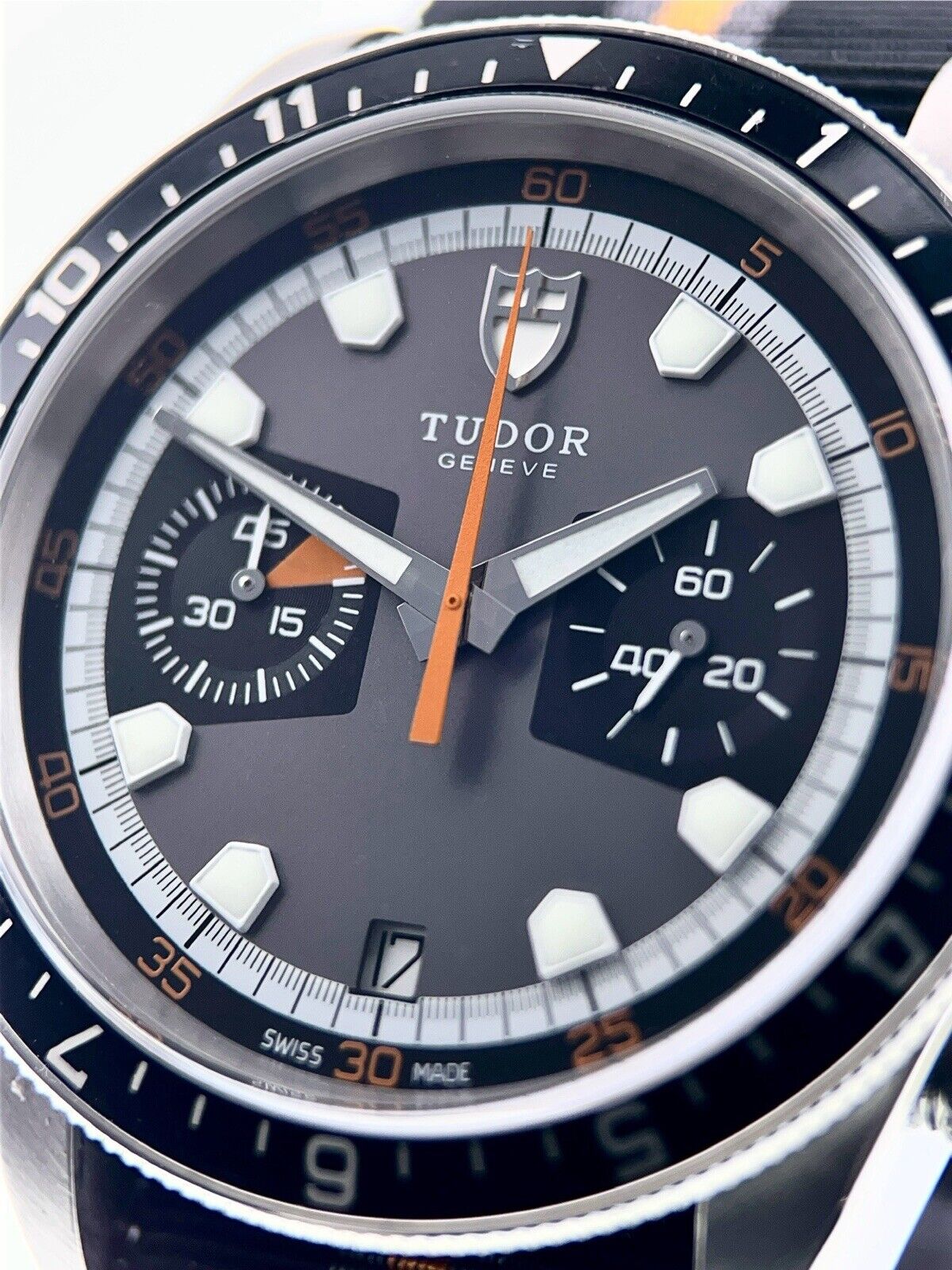 2017 Tudor Heritage Chrono Steel Black Dial 42mm Automatic Men's Watch 70330N