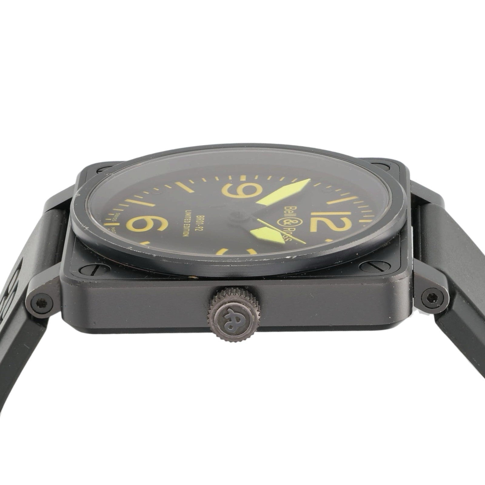 Bell & Ross BR-03 Black Dial Stainless Steel 46mm Automatic Mens Watch BR-92-S