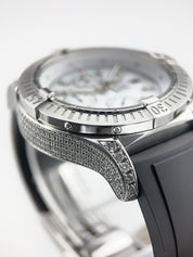 Breitling Super Avenger Steel MOP Dial Diamonds 48mm Automatic Mens Watch A13370